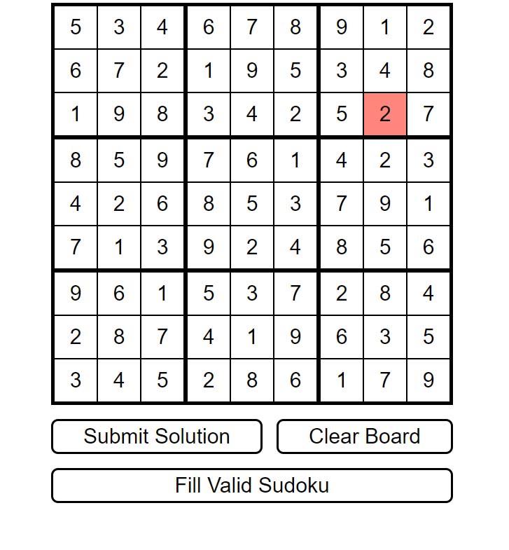 A filled Sudoku board